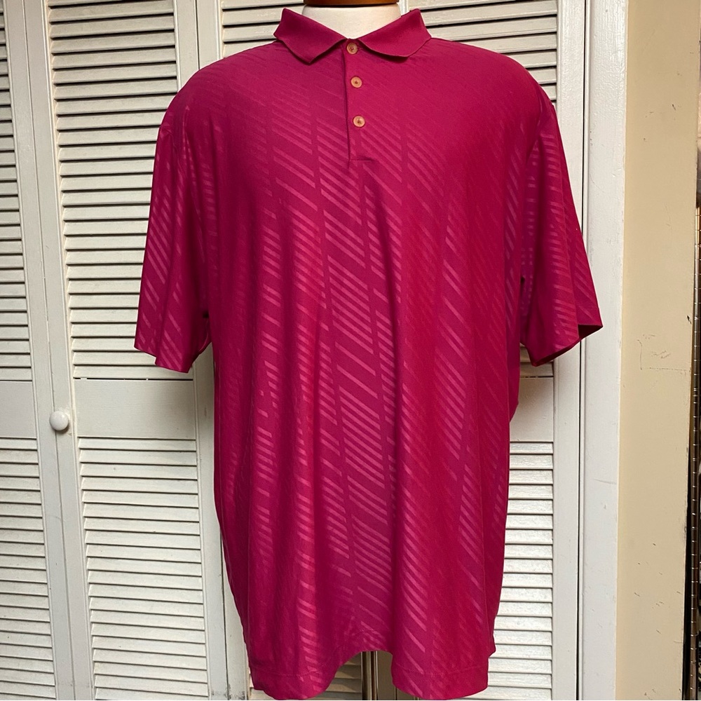 Nike Golf Dri Fit Size XXL Short Sleeve Polo Stretch Magenta